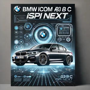 DALL·E 2025-02-11 19.05.34 – A professional and modern promotional poster featuring only the text _BMW ICOM A3 B C ISPI NEXT_ in bold, eye-catching font. The design should have a