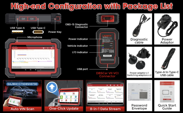 LAUNCH X431 CRP919E BT Elite OBD2 Scanner Bidirectional